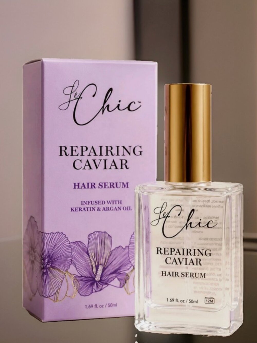 Le Chic Repairing Caviar Hair Serum 1.69 Fl Oz Hair Treatment Botanical oils NWT